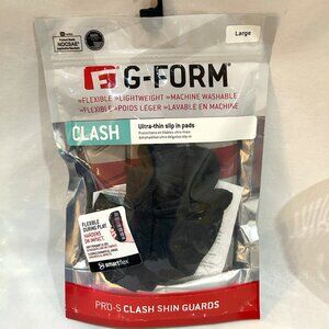 G-FORM Pro-S Clash SHIN GUARDS Black Size Adult LARGE For 5’ 8" to 5’ 11” Height